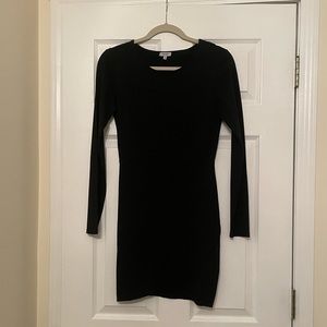 Tobi black long sleeve mini dress